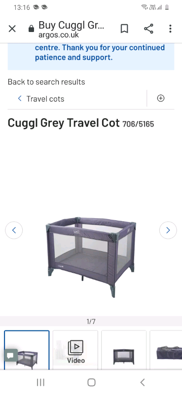 cuggl travel cot